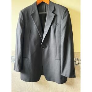 ARMANI COLLEZIONI Black Wool Silk Jacket SZ IT 46 L EUC
